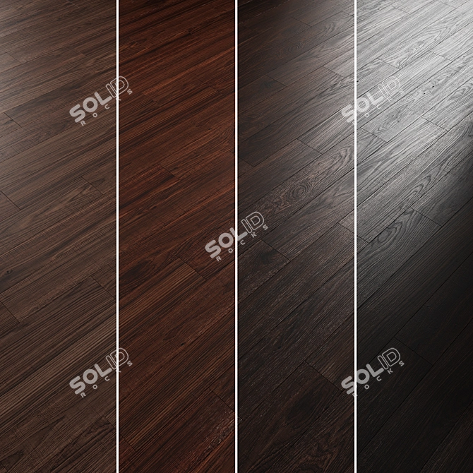 Oak Parquet Flooring Collection 3D model image 4