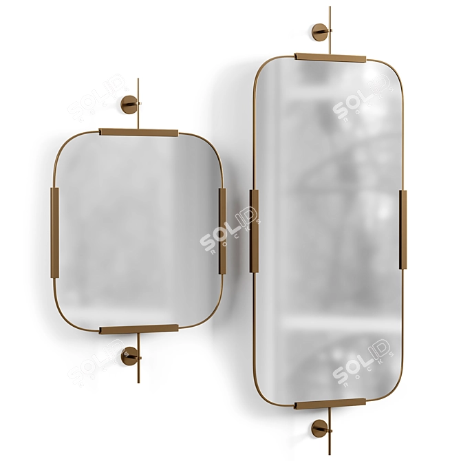 Elegant Plaza Mirror for Home 3D model image 1