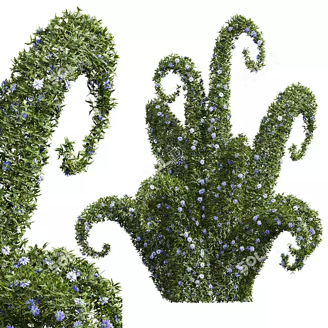 Nigella Damascena Green Plant Model 3D model image 1