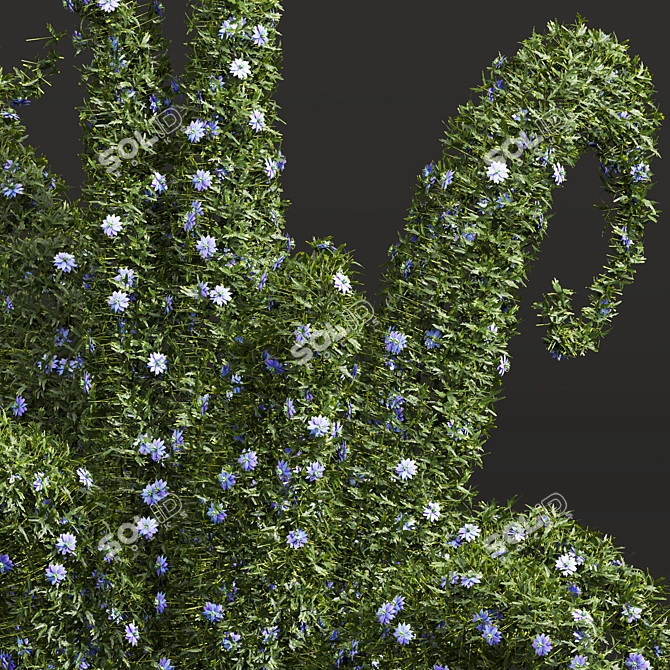 Nigella Damascena Green Plant Model 3D model image 2