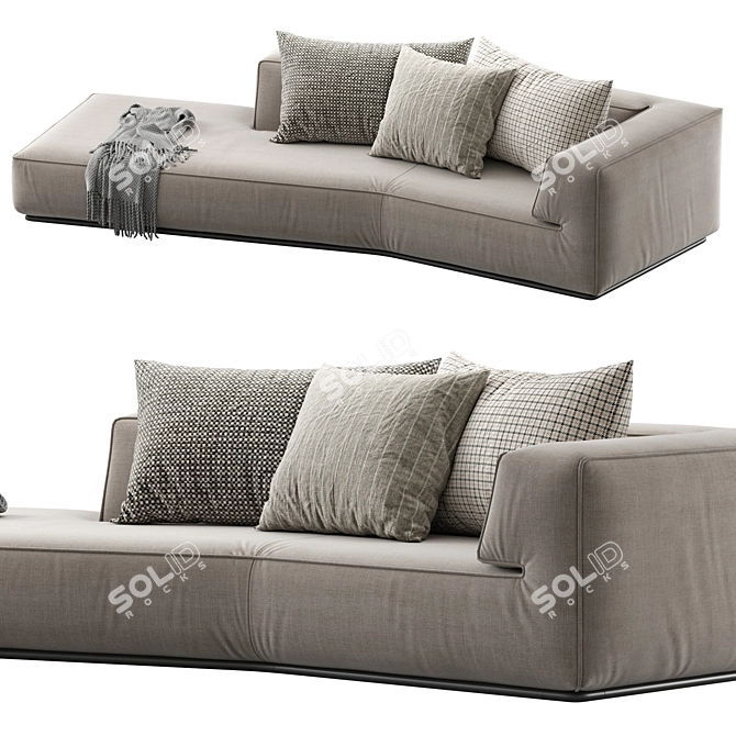 Sleek Modern Flexform PERRY Sofa 3D model image 1