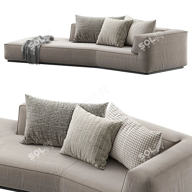 Sleek Modern Flexform PERRY Sofa 3D model image 2