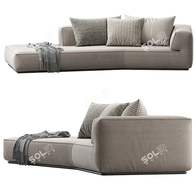 Sleek Modern Flexform PERRY Sofa 3D model image 3