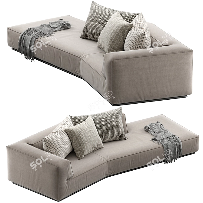 Sleek Modern Flexform PERRY Sofa 3D model image 6
