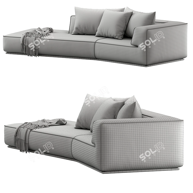 Sleek Modern Flexform PERRY Sofa 3D model image 7