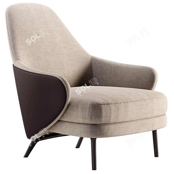 Modern Minotti Armchair 3D Model 3D model image 1