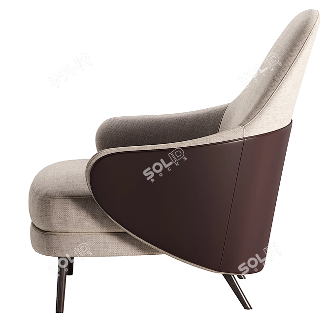 Modern Minotti Armchair 3D Model 3D model image 2