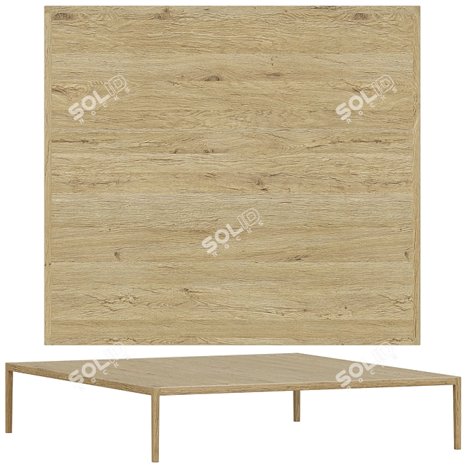 Zara Home Wooden Bedroom Set 3D model image 4