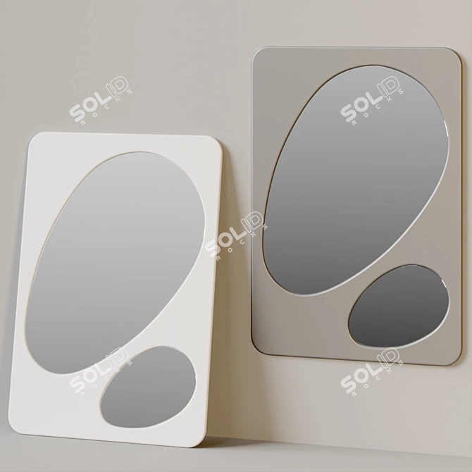 Modernist Cosmic Era Floor Mirror 3D model image 2