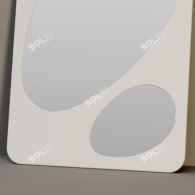 Modernist Cosmic Era Floor Mirror 3D model image 4