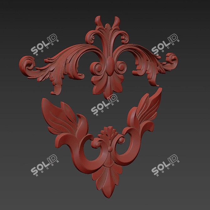 3D Ornament with Multiple Materials 3D model image 6