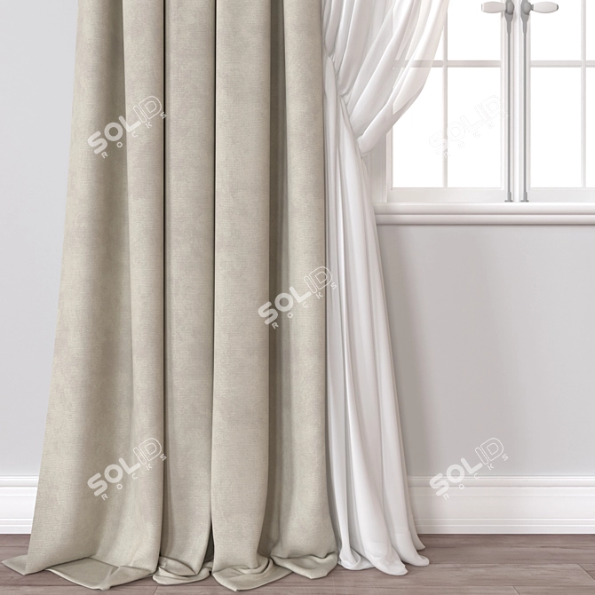 High-Quality Curtain Model for Renderings 3D model image 2