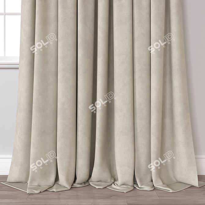 High-Quality Curtain Model for Renderings 3D model image 3