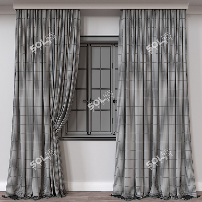 High-Quality Curtain Model for Renderings 3D model image 4