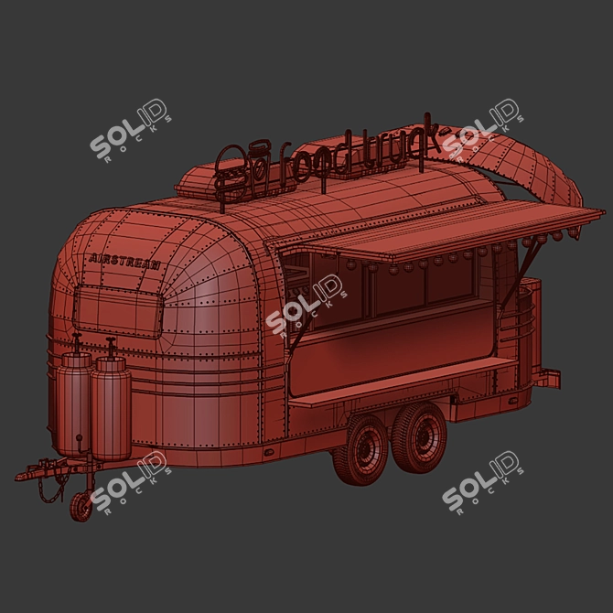  Airstream Food Truck 3D model image 4