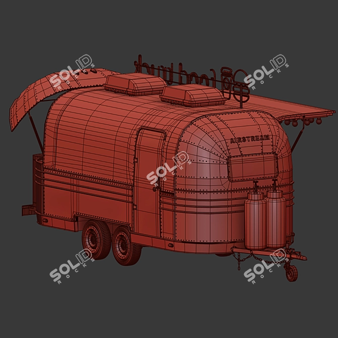  Airstream Food Truck 3D model image 5