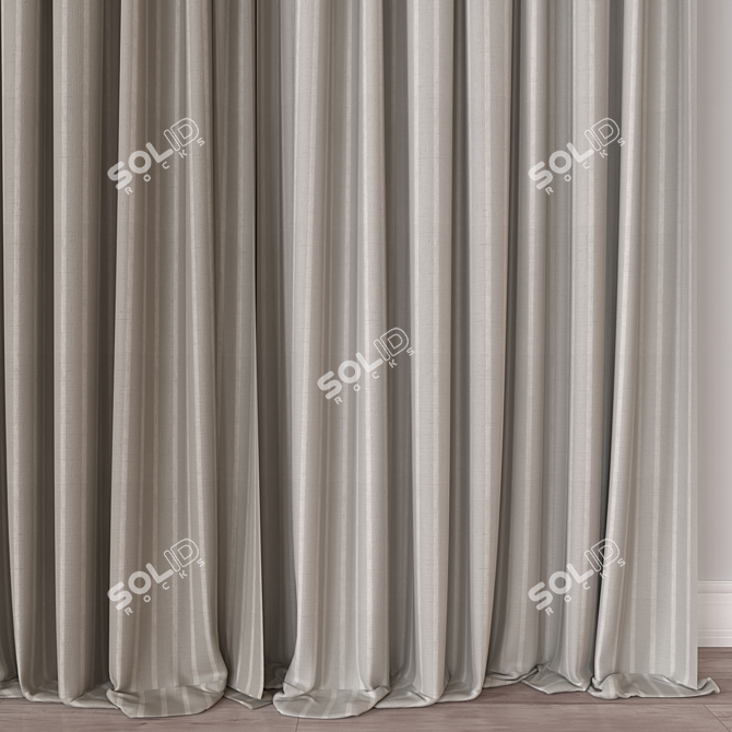 Modern Curtain Design 3D Model 3D model image 3