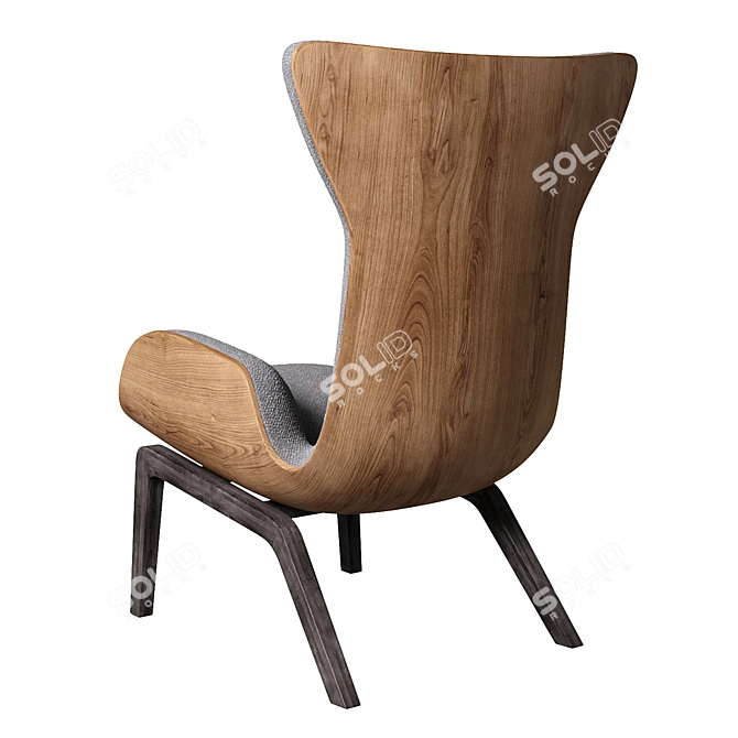  Designer Italian Lounge Armchair 3D model image 2