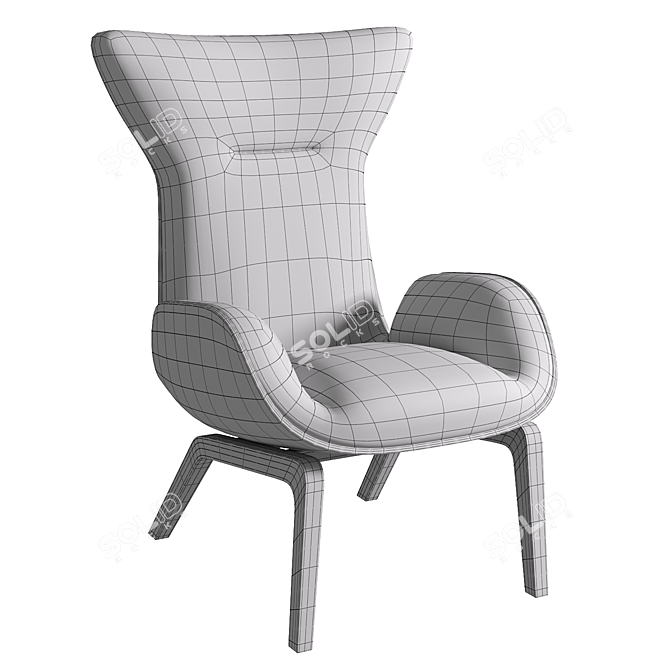  Designer Italian Lounge Armchair 3D model image 3