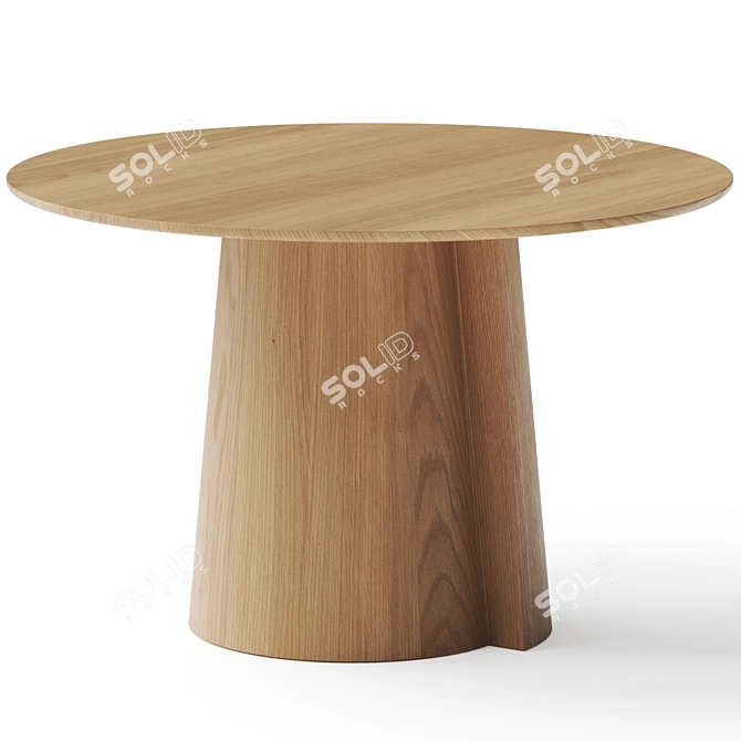 Modern Round Dining Table Rendered 3D model image 1