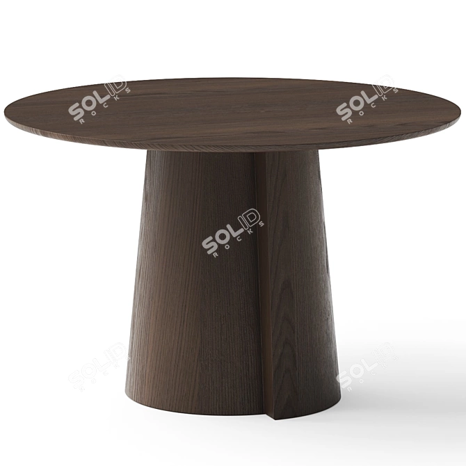 Modern Round Dining Table Rendered 3D model image 2