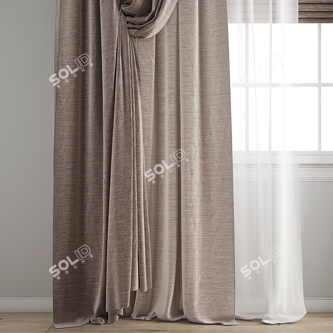 Polygonal Curtain Model Archive 3D model image 2