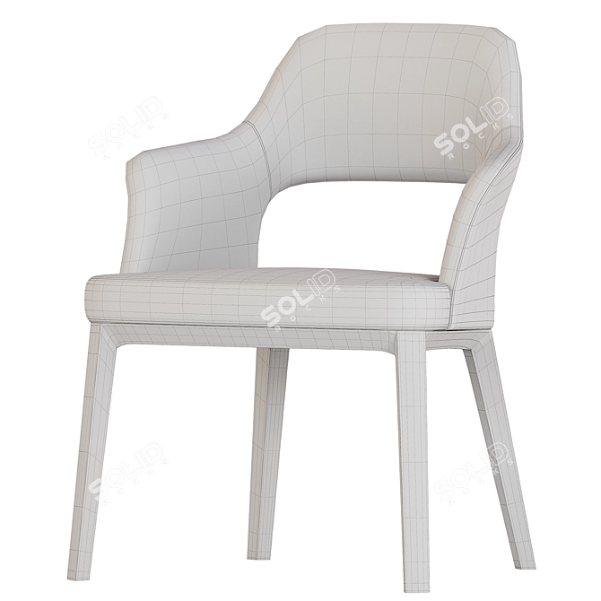 Elegant Poliform Sophie Lite Chair 3D model image 3