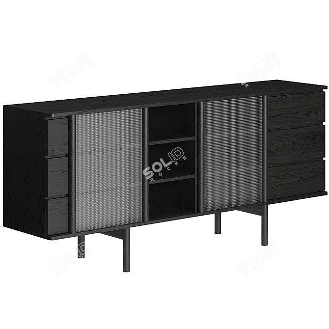 Harmony Inspired Rikyu Sideboard 3D model image 1