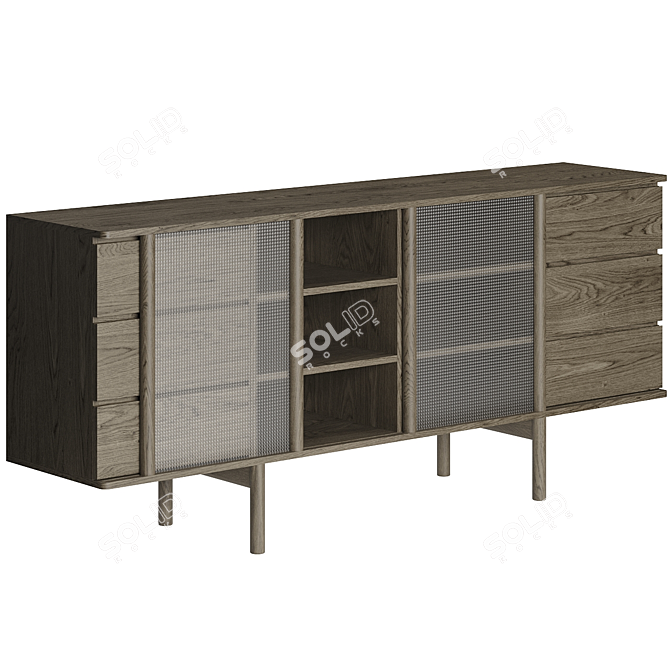 Harmony Inspired Rikyu Sideboard 3D model image 3