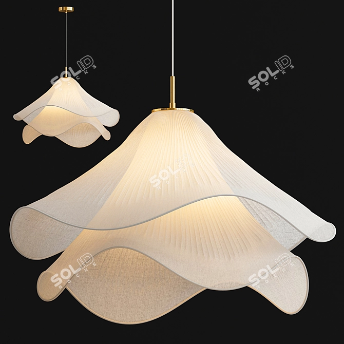 Elegant Lia Pendant Light 3D model image 1