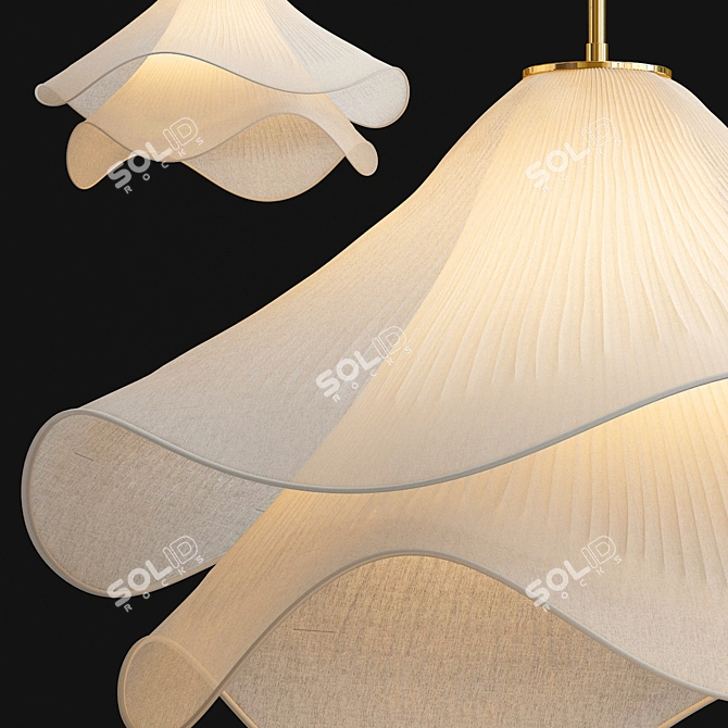 Elegant Lia Pendant Light 3D model image 2