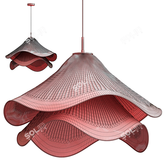 Elegant Lia Pendant Light 3D model image 4