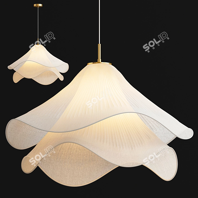 Elegant Lia Pendant Light 3D model image 5