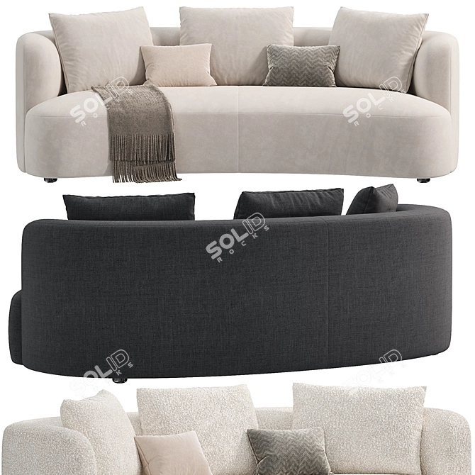 Modern YVES Sofa Design By Porada 3D model image 3