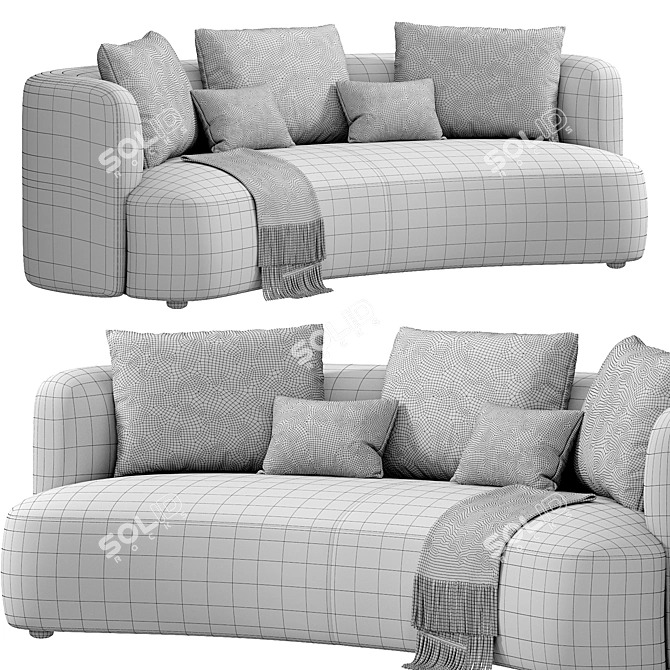 Modern YVES Sofa Design By Porada 3D model image 4