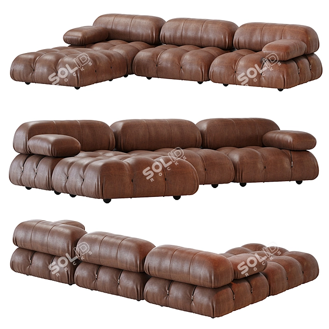 Modern Italian B&B Sofa Design 3D model image 1