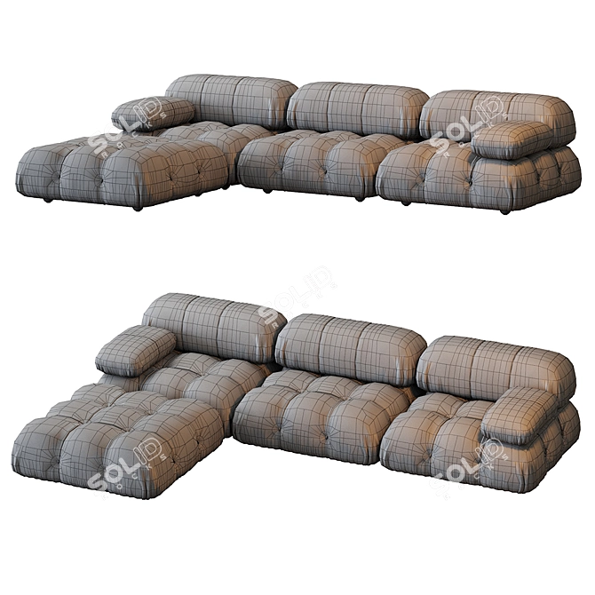 Modern Italian B&B Sofa Design 3D model image 5