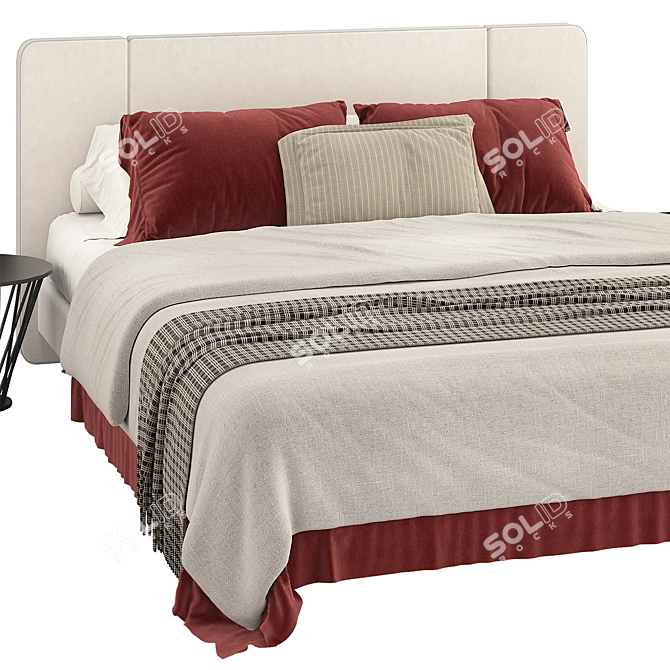 Modern West Elm Newport Bed 3D model image 3