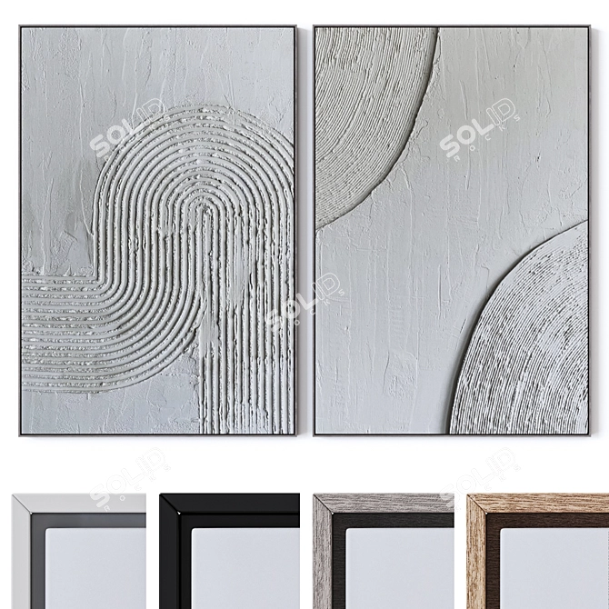  Large Wall Art Set 3D 3D model image 1