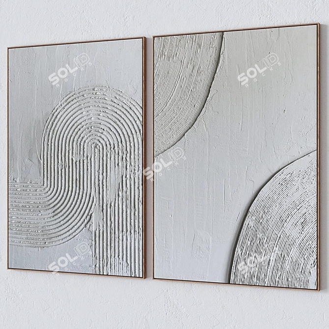  Large Wall Art Set 3D 3D model image 2