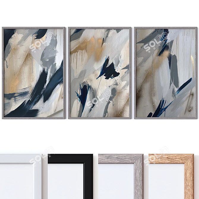 Frame Set with Bump Texture 3D model image 1