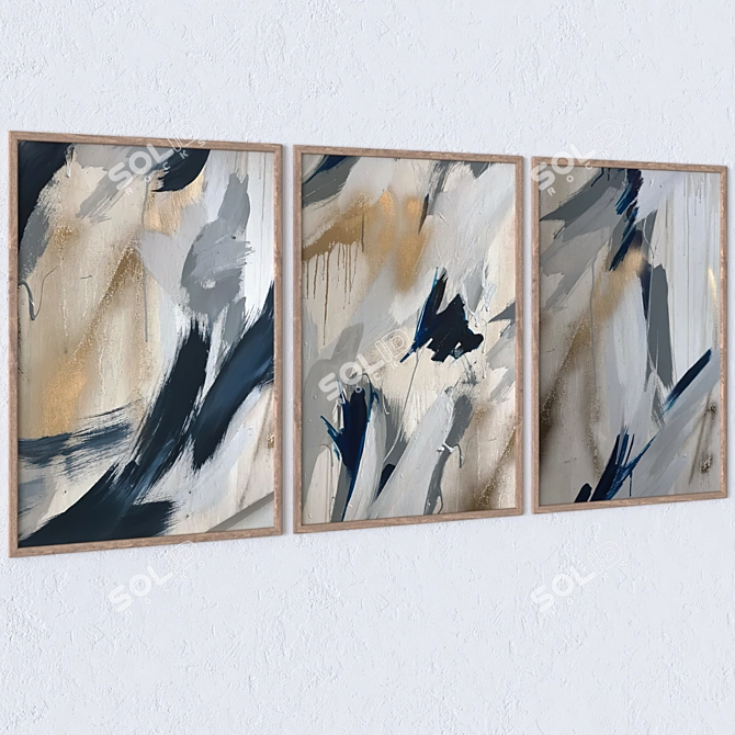 Frame Set with Bump Texture 3D model image 2