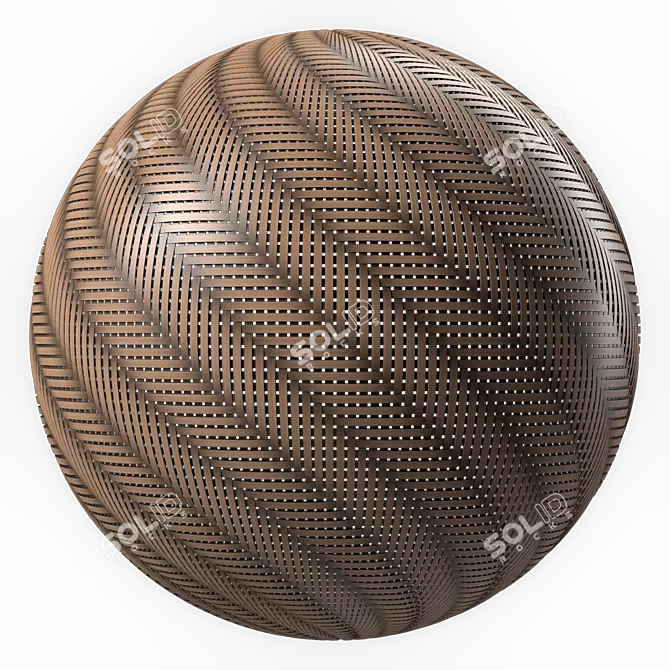 4k Wicker PBR Texture Set 3D model image 1