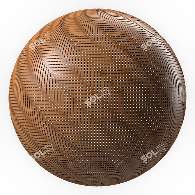 4k Wicker PBR Texture Set 3D model image 8