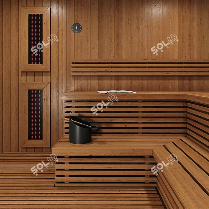 Modular Sauna Set Kit 3D model image 4