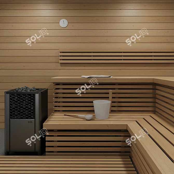 Modular Sauna Set Kit 3D model image 5