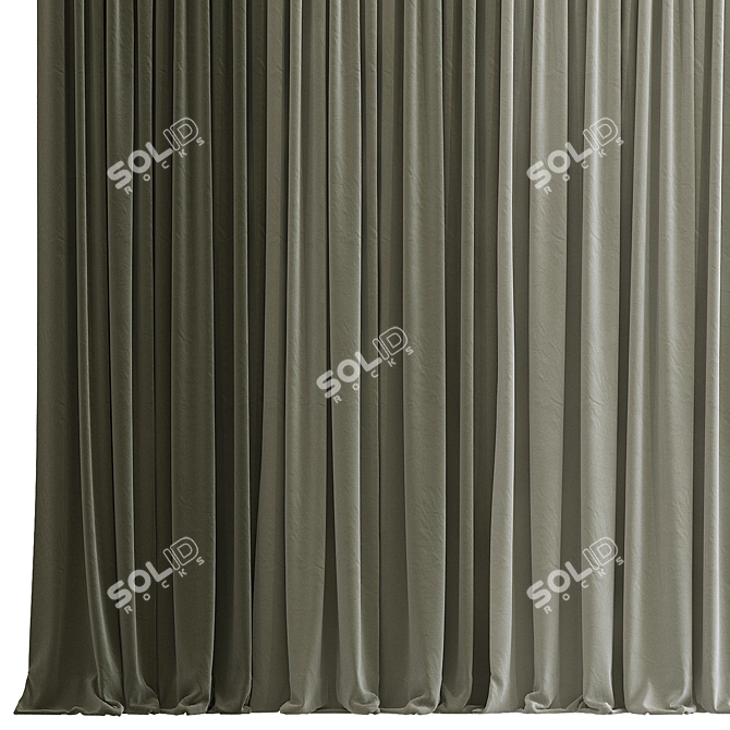 Refined Curtain No.184 3D model image 2