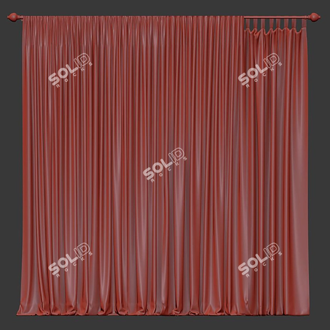 Refined Curtain No.184 3D model image 4