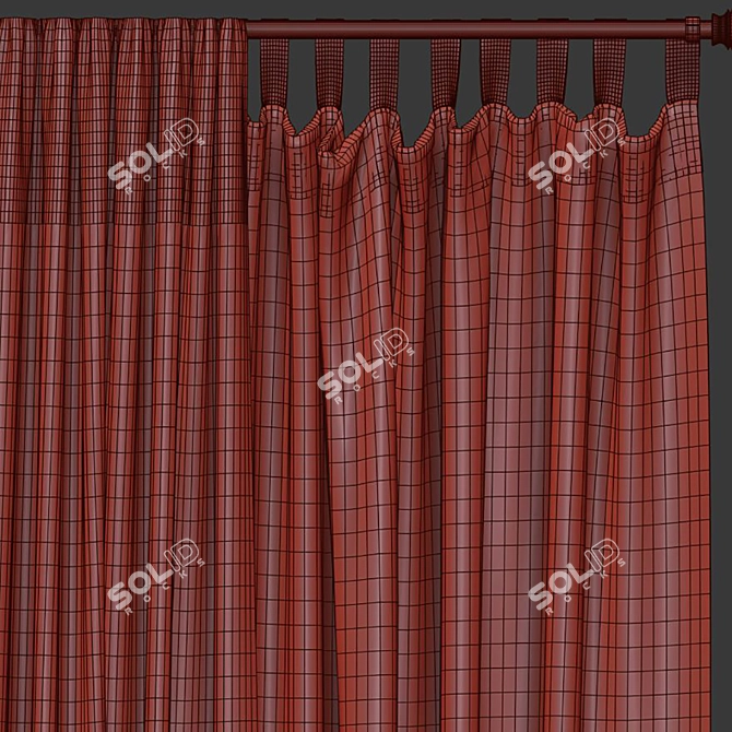 Refined Curtain No.184 3D model image 5