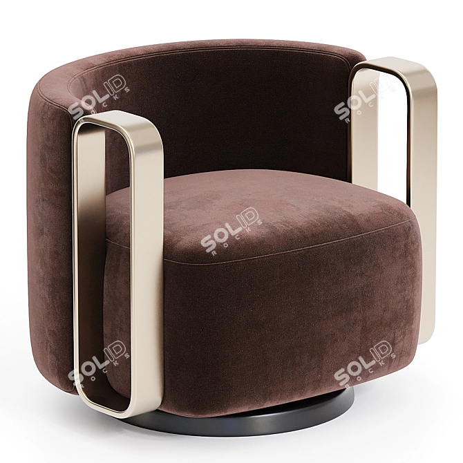 Modern Kelly Bracelet Armchair Design 3D model image 2